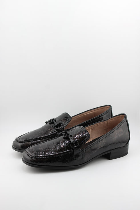 Hispanitas Crocodile-Embossed Leather Loafers
